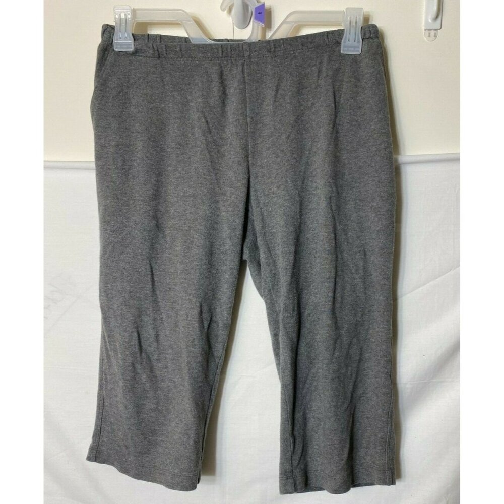 CROFT & BARROW CROPPED STRETCH PANTS WOMENS PETITE SMALL Activewear Gray S PS